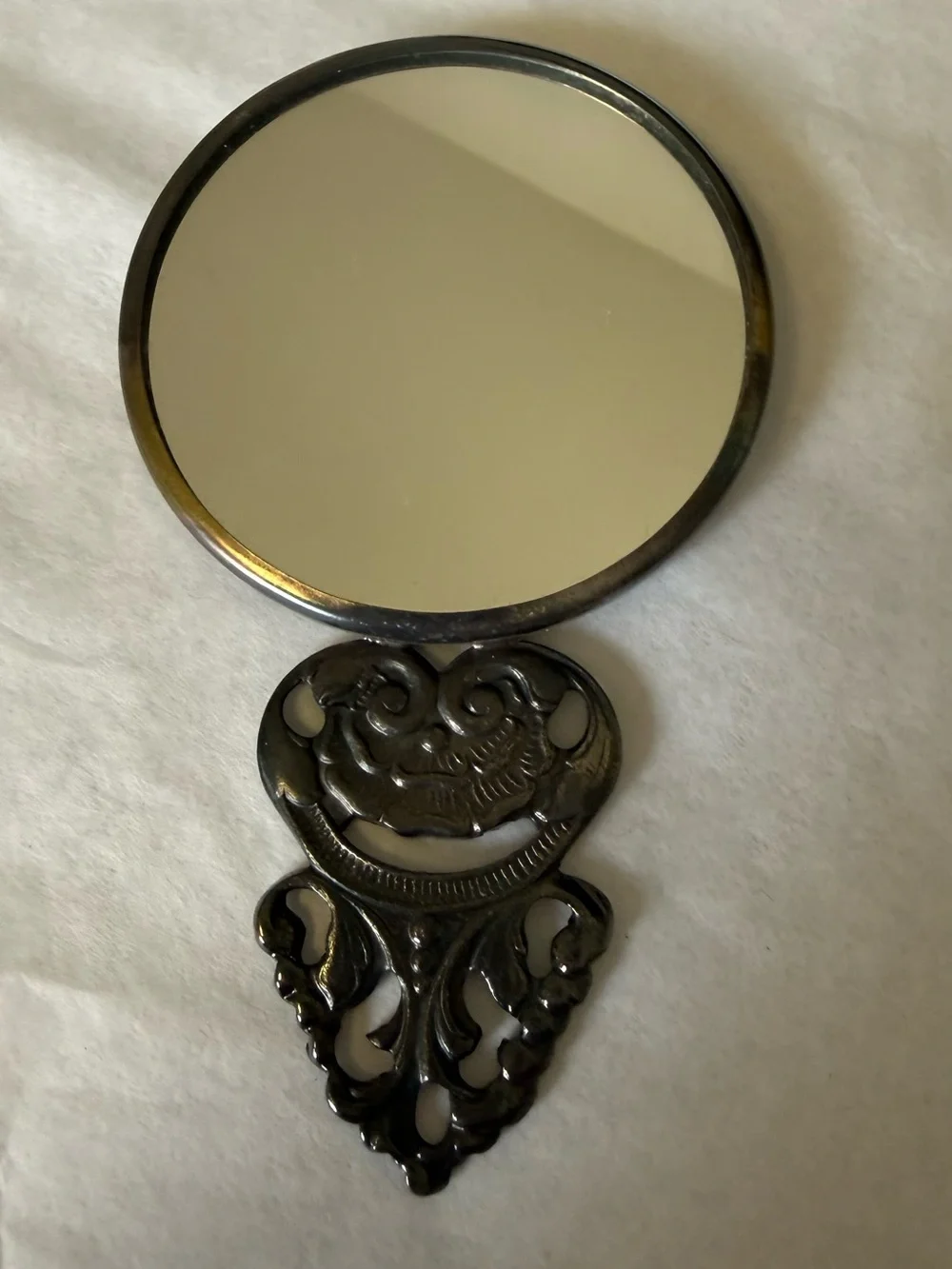 Antique-Style Black Decorative Mirror Plaque